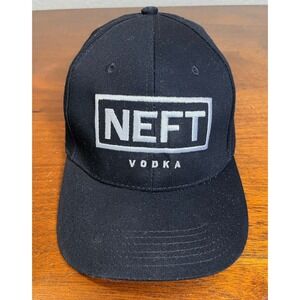 NEFT Vodka Black Adjustable Strapback Hat Cap Embroidered Logo
